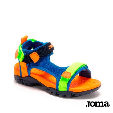 sandalias joma niño verano triple velcro azul naranja