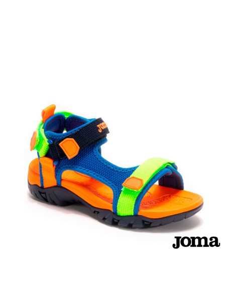 sandalias joma niño verano triple velcro azul naranja