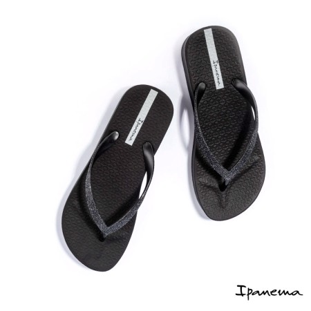 Chancla cuña negra Ipanema de dedo