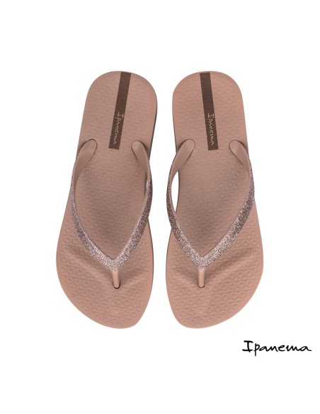 chanclas playa con cuña mujer ipanema marron maquillaje