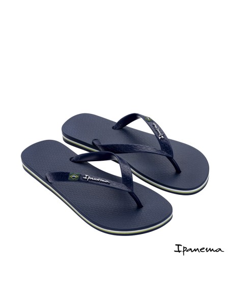 chancla dedo ipanema hombre azul con bandera brasil