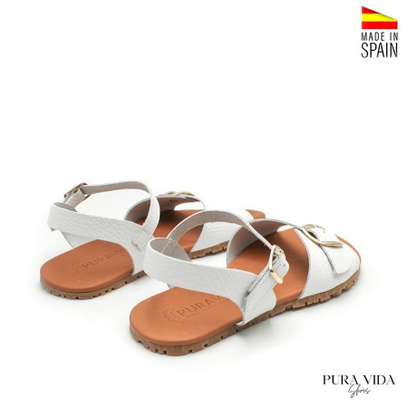 sandalias barefoot mujer blancas hechas en España