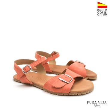 sandalia mujer barefoot coral piel serraje