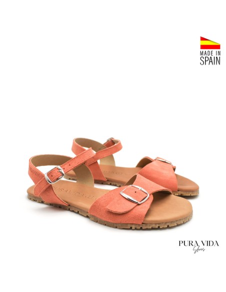 sandalia mujer barefoot coral piel serraje