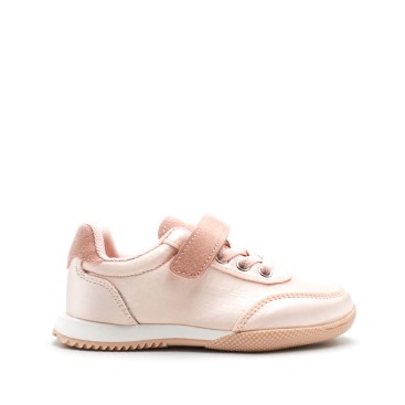 zapatillas niña vestir rosa raso antelina