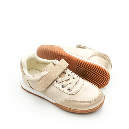 zapatillas bonitas doradas para niña