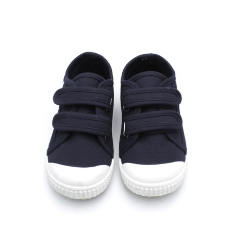 zapatillas tela niño azul marino verano