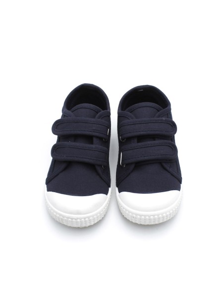 zapatillas tela niño azul marino verano