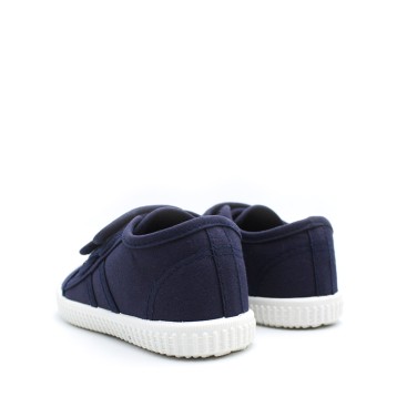 zapatillas lona niño doble velcro azul marino