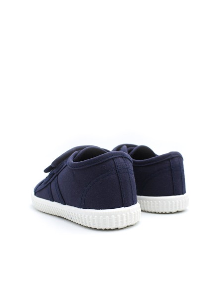 zapatillas lona niño doble velcro azul marino