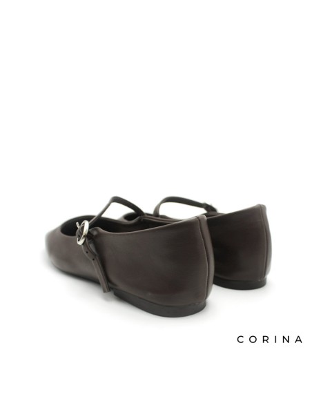 manoletinas marrones mujer con hebilla