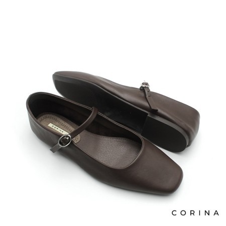 zapato plano marrón mujer estilo mercedita