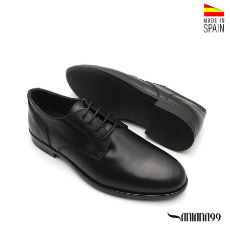 zapato vestir hombre negro suela goma