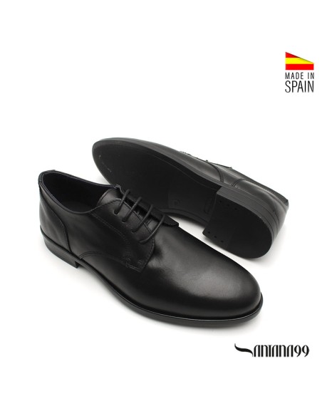 zapato vestir hombre negro suela goma
