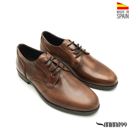 zapato vestir hombre marrón cordones