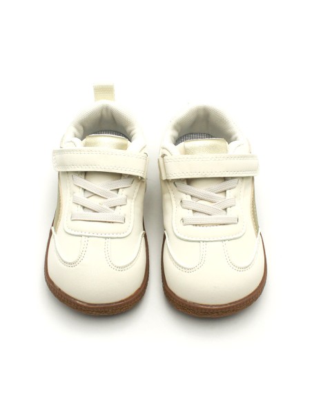 zapatillas niña beige suela goma flexible