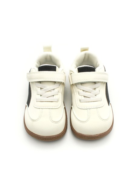 deportivas infantiles beige negro