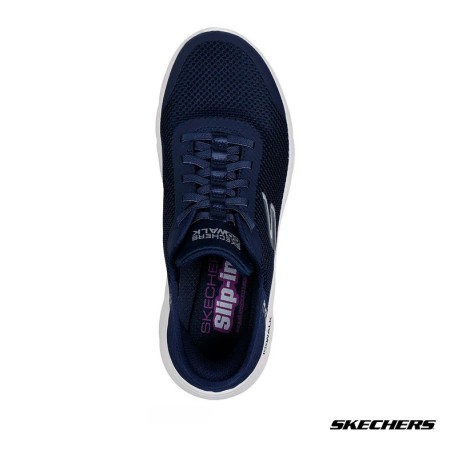 zapatillas skechers slip ins mujer azul