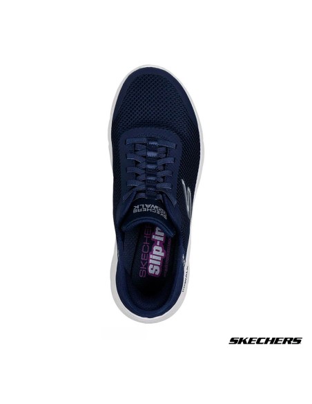 zapatillas skechers slip ins mujer azul