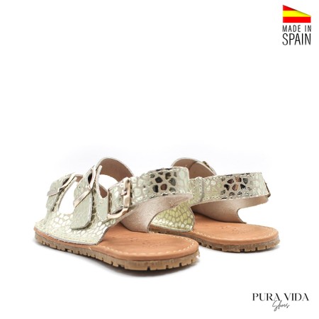 sandalias mujer adulto estampado piel cómodas