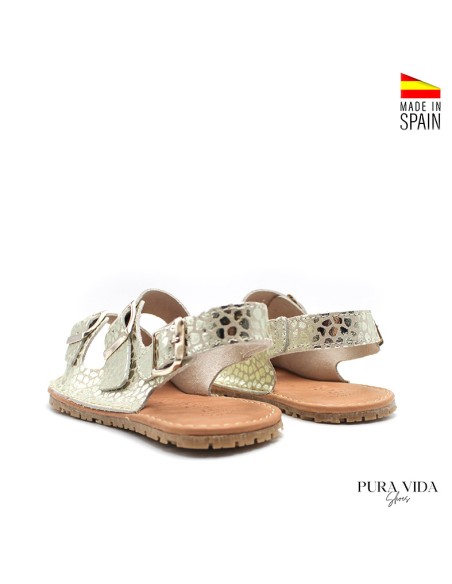 sandalias mujer adulto estampado piel cómodas