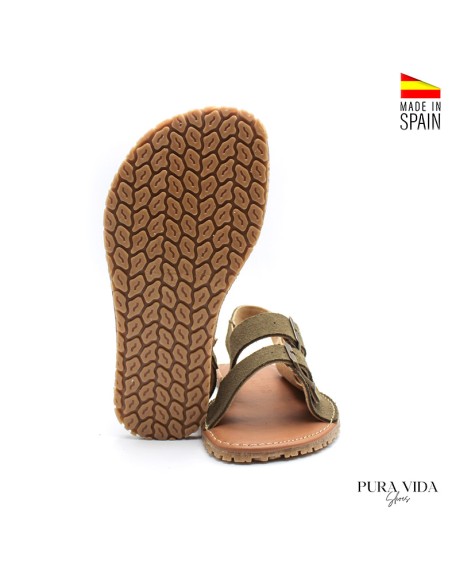 sandalia mujer calzado respetuoso verde hecha en españa
