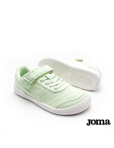 zapatillas lona barefoot niño joma verdes velcro
