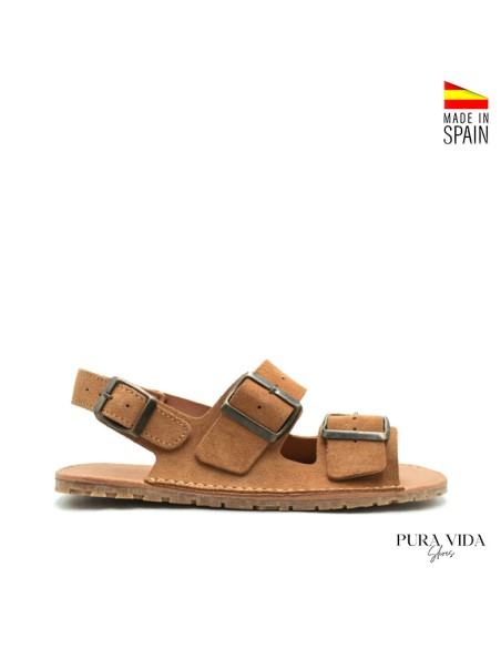 sandalias respetuosas mujer suela flexible camel
