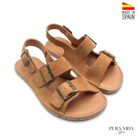 sandalias pura vida mujer camel plantilla acolchada
