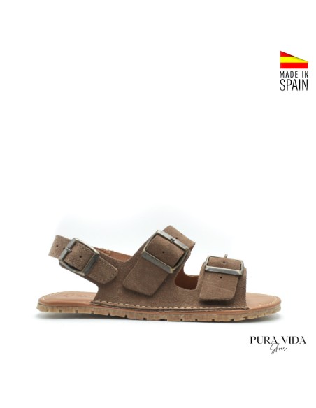 sandalia pura vida mujer taupe plantilla acolchada