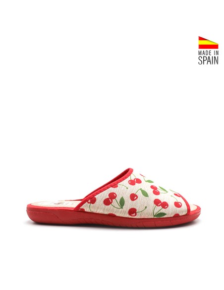 zapatillas de casa mujer verano cerezas
