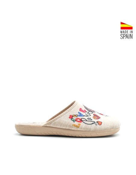 zapatillas casa mujer puntera cerrada zueco París