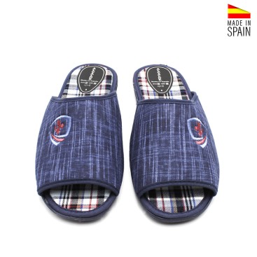 Zapatillas casa hombre verano abiertas frontal