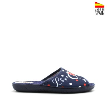 Zapatillas de casa mujer diseño Minnie azul marino
