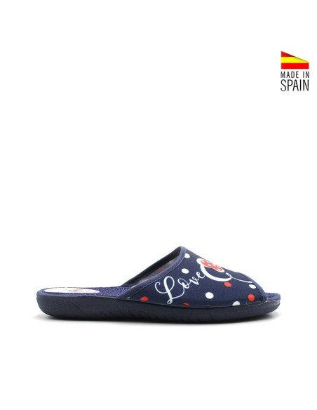 Zapatillas de casa mujer diseño Minnie azul marino