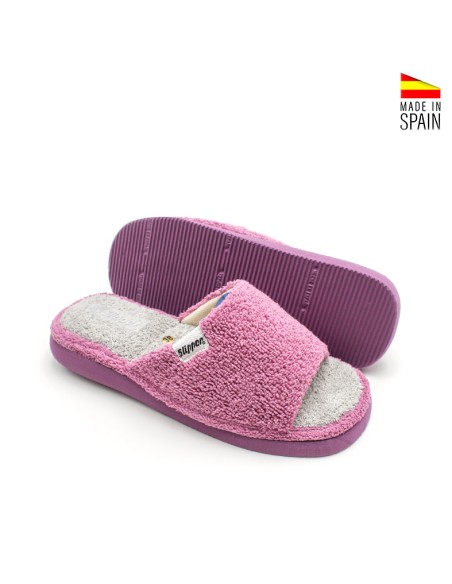 zapatillas casa mujer verano comodas destalonadas rosa transpirables ligeras
