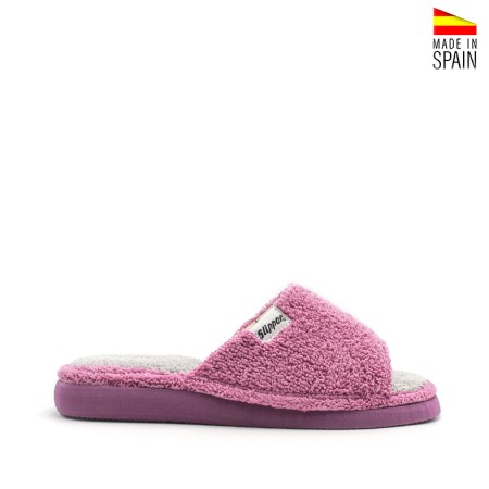 Zapatilla casa toalla verano malva Slipper