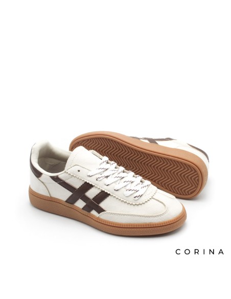 zapatillas casual beige marrón mujer