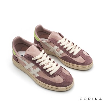 zapatilla tipo bamba de Corina color malva para mujer