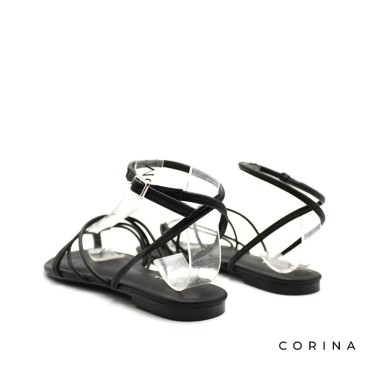 sandalia tiras finas negra corina