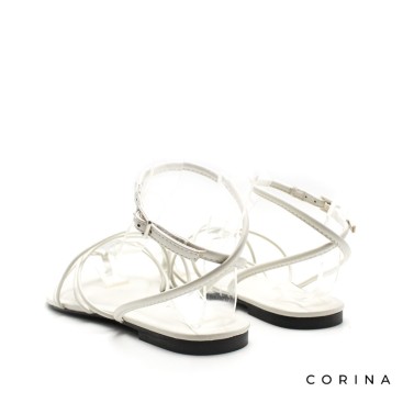 sandalia tiras finas blanca corina