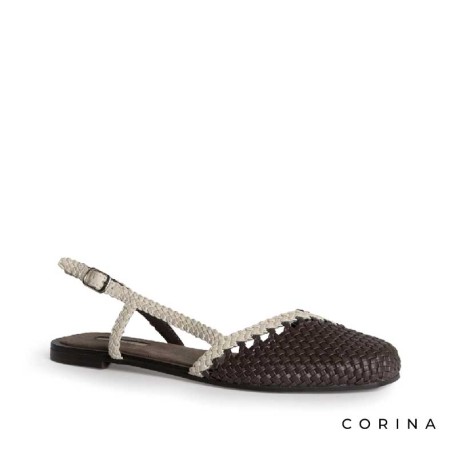 zapato plano mujer marrón estilo artesanal cómodo