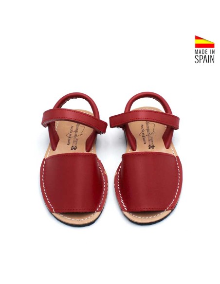 sandalias ibicencas rojas infantiles cierre velcro cómodas verano