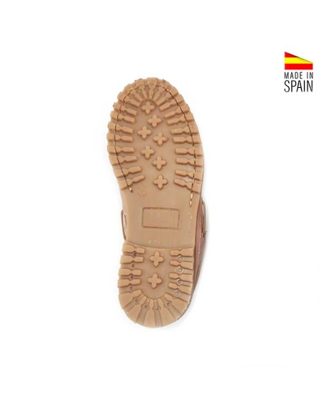 zapatos náuticos mujer rosa suela goma cosida detalle