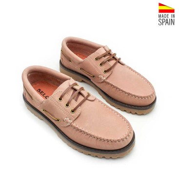 náuticos mujer verano rosa piel fabricados en España