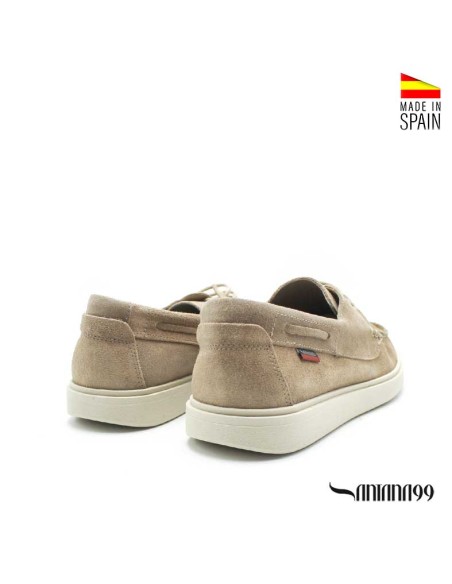 zapatos náuticos hombre fabricados en España beige