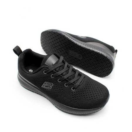 zapatillas negras mujer suela antideslizante y ligera