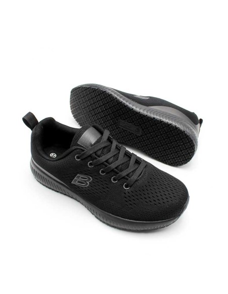 zapatillas negras mujer suela antideslizante y ligera