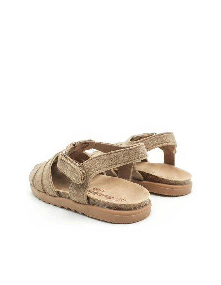 sandalias niño beige suela bio goma flexible