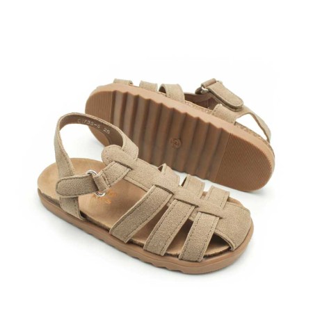 sandalias cangrejera niño beige cierre ajustable